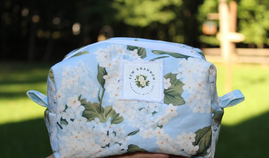 The Margo Handmade Makeup Bag – Quilted/Sewn Fabric Cosmetic Pouch, Travel Zipper Bag