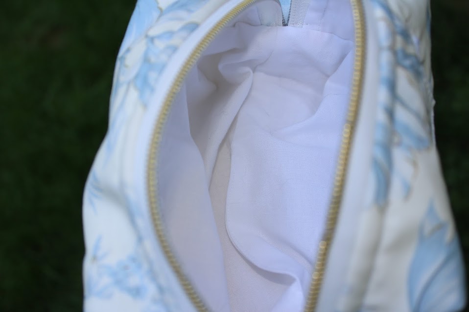 The Sophie Handmade Makeup Bag – Quilted/Sewn Fabric Cosmetic Pouch, Travel Zipper Bag