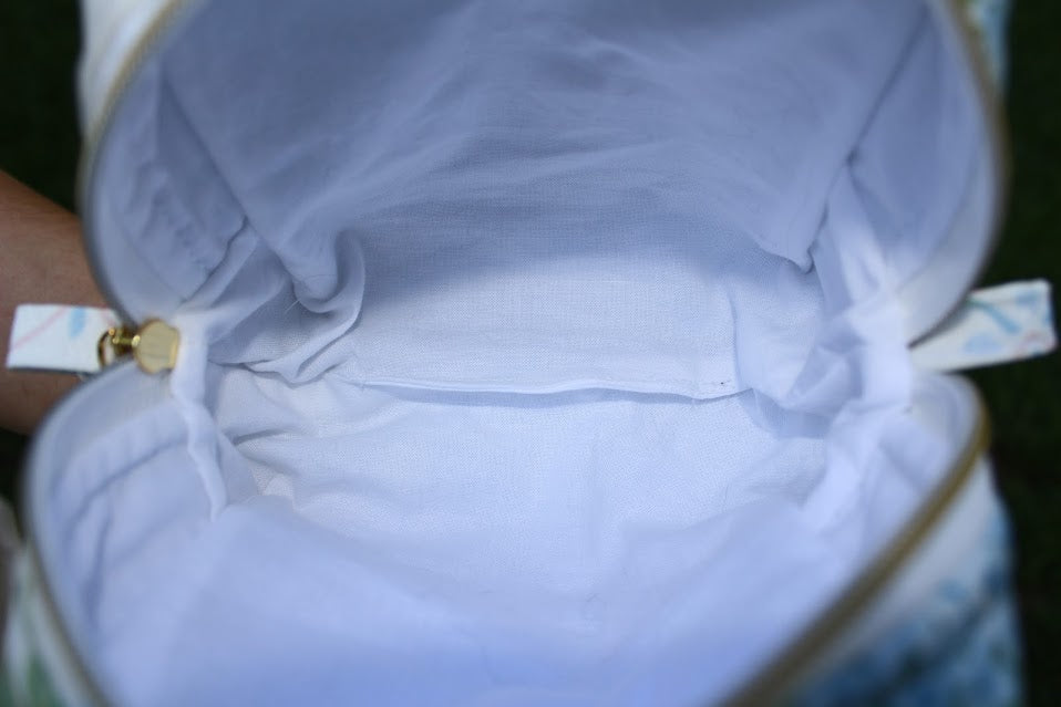 The Adalynn Handmade Makeup Bag – Quilted/Sewn Fabric Cosmetic Pouch, Travel Zipper Bag